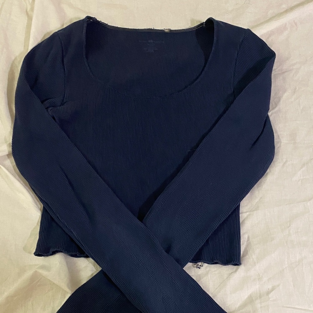 Brandy Melville Deep Blue Long Sleeve Top